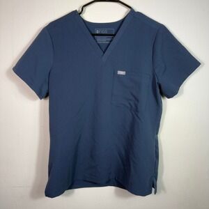 FIGS Scrub Technical‎ Collection Women's Medium Top Blue Medical Uniform PO 5292